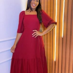Vestido vermelho viscolinho