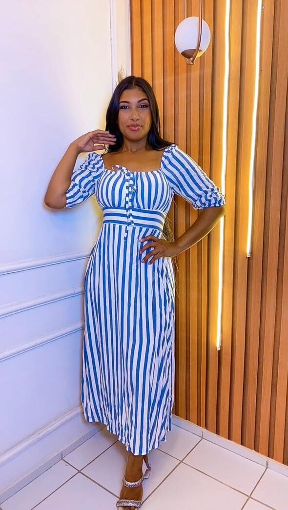 Vestido listrado