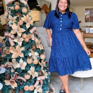 Vestido lese bordado