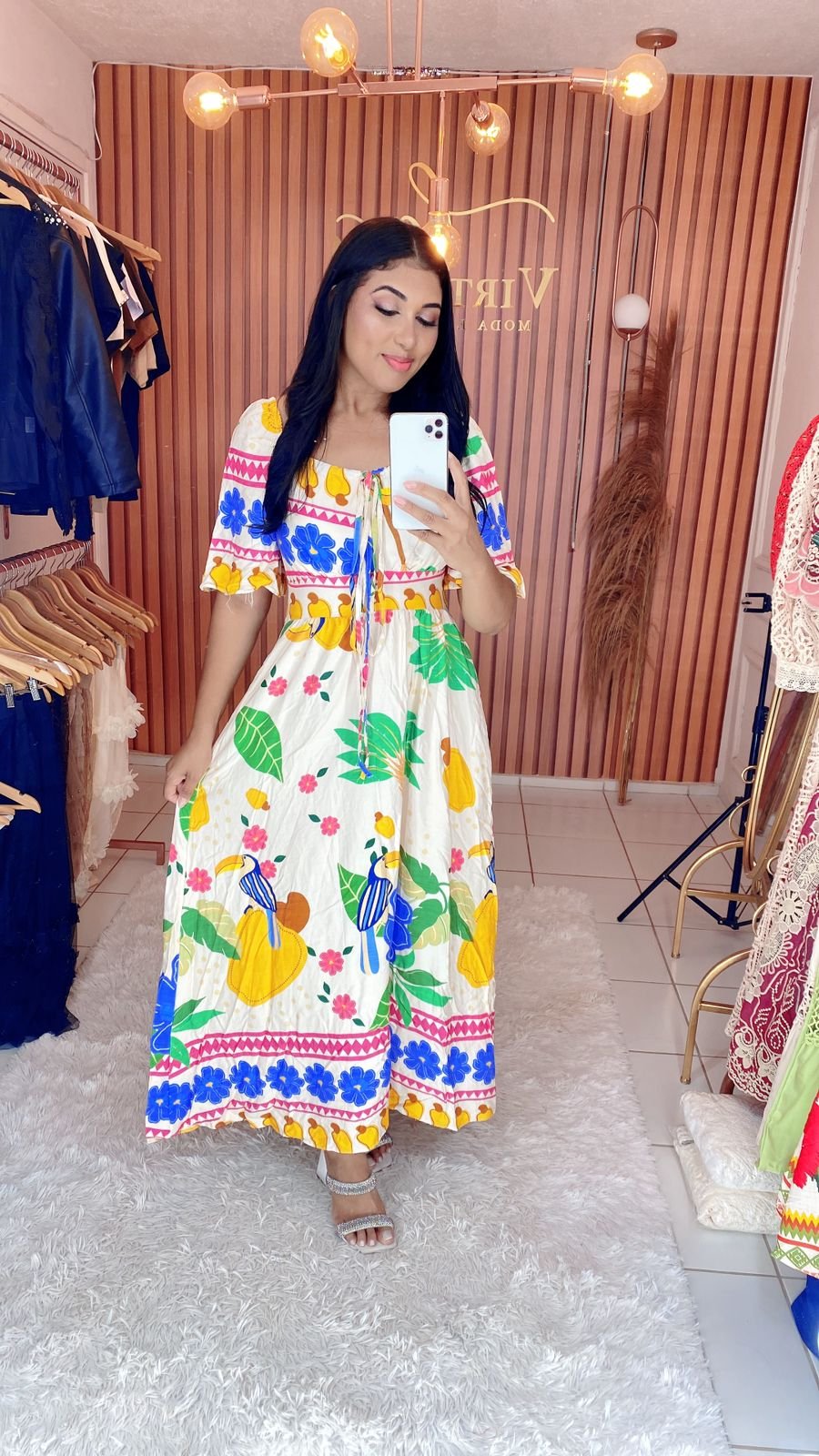 Vestido viscolinho floral