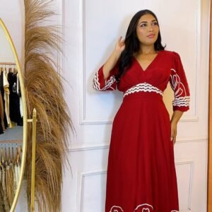 Vestido viscolinho vinho